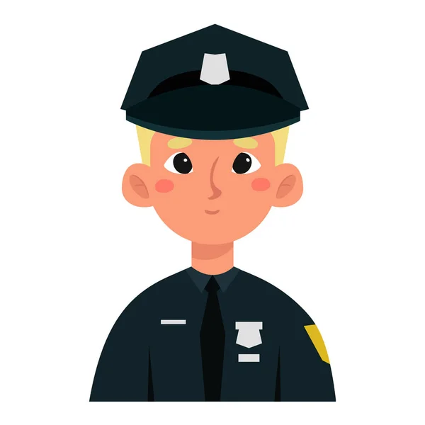 Policía aislada vieja — Vector de stock