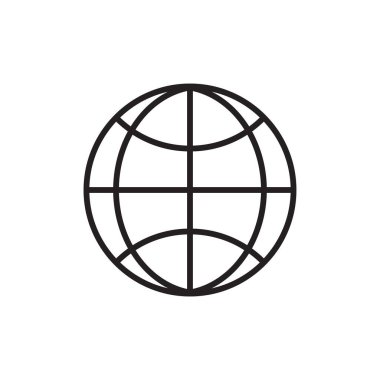 İzole edilmiş internet düğmesi simgesi