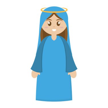 İzole edilmiş Bakire Meryem çizgi filmi