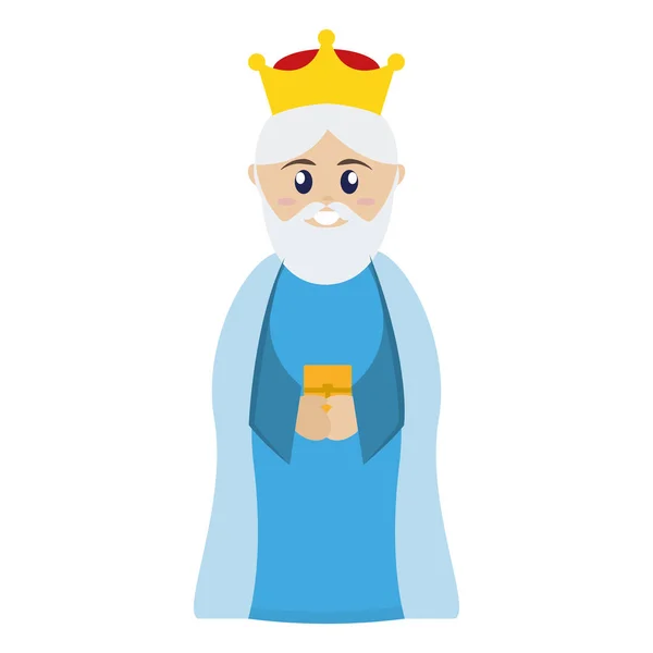 Isolated magic king cartoon — Stock Vector