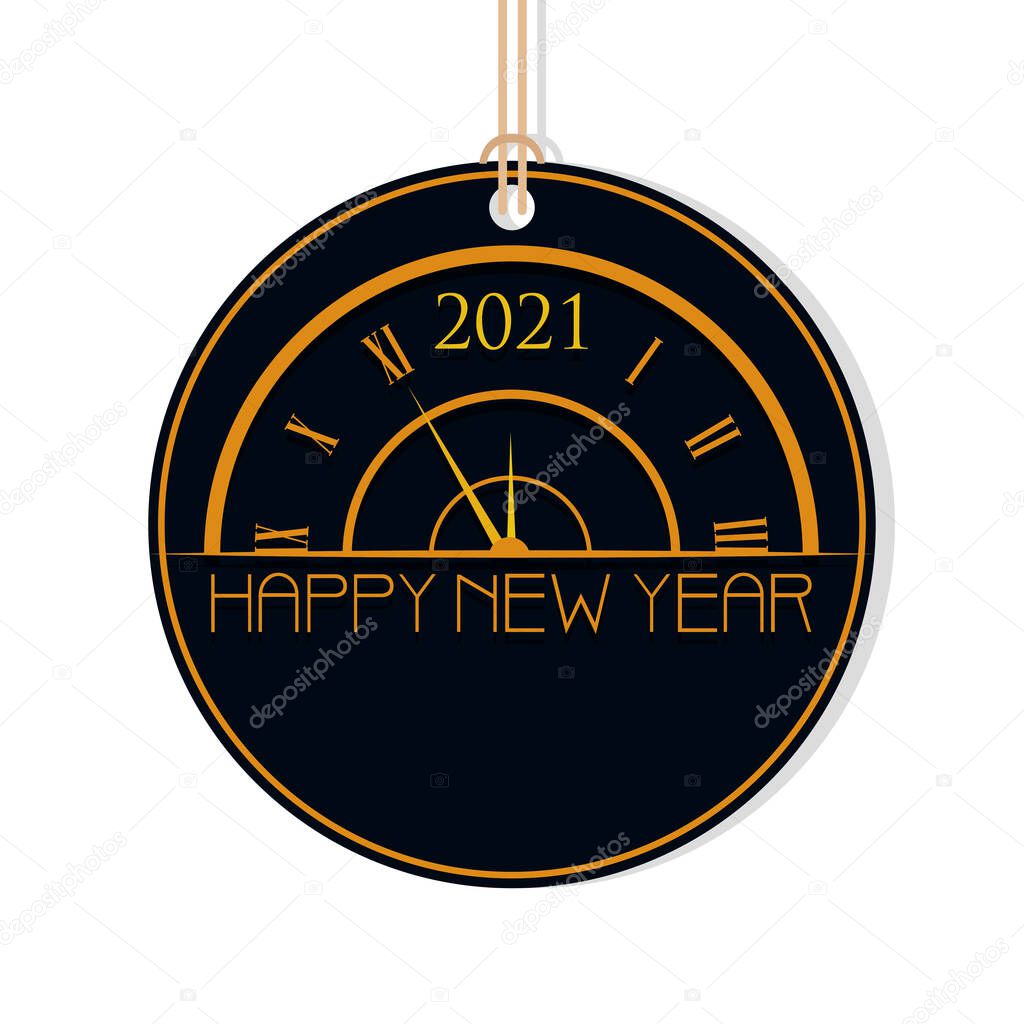 Label of happy new year