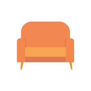 İzole kanepe kahverengi.