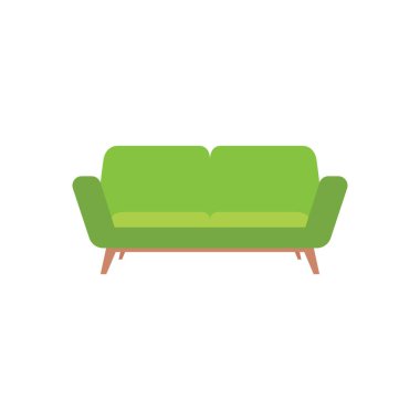 İzole kanepe yeşili.