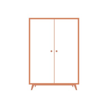 İzole edilmiş beyaz dolap