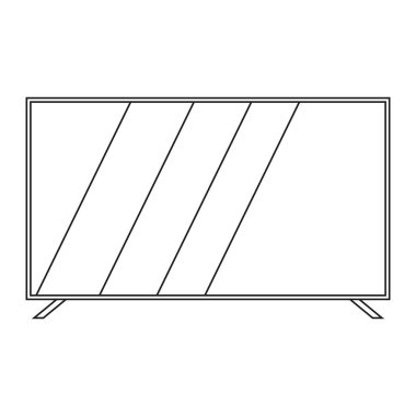 İzole televizyon duvarı çizimi