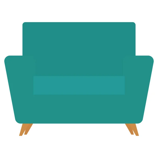 Isoliertes grünes Sofa — Stockvektor