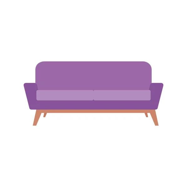 Canapé isolé violet — Image vectorielle