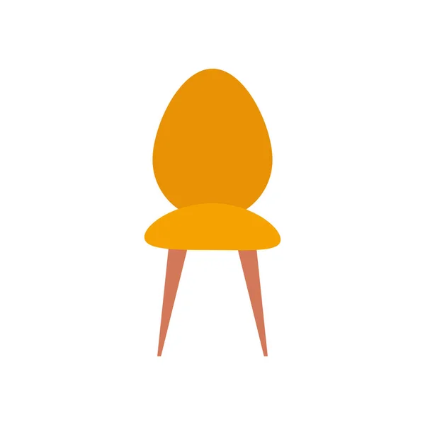 Cadeira isolada amarelo — Vetor de Stock
