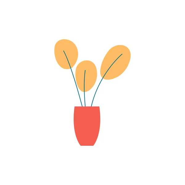 Vaso de flores isolado — Vetor de Stock