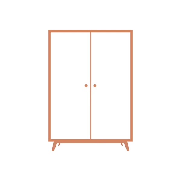 Armoire blanche isolée — Image vectorielle