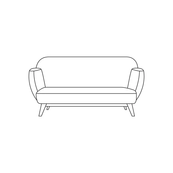 Ізольований диван малюнок — стоковий вектор