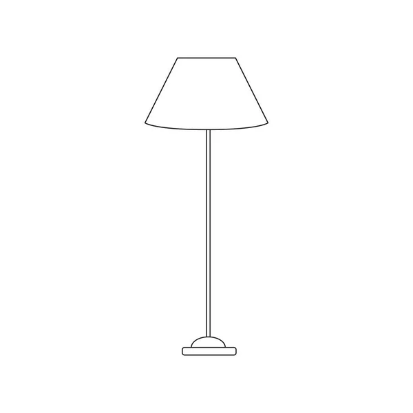 Quarto de lâmpada isolada desenhar — Vetor de Stock