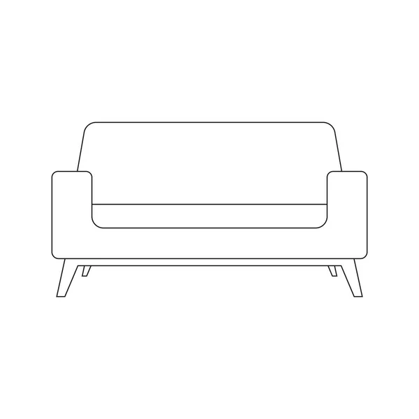 Geïsoleerde sofa draw — Stockvector