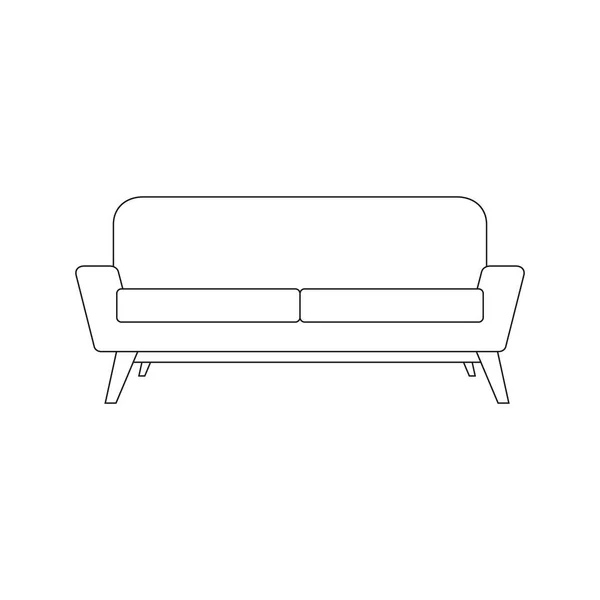 Geïsoleerde sofa draw — Stockvector