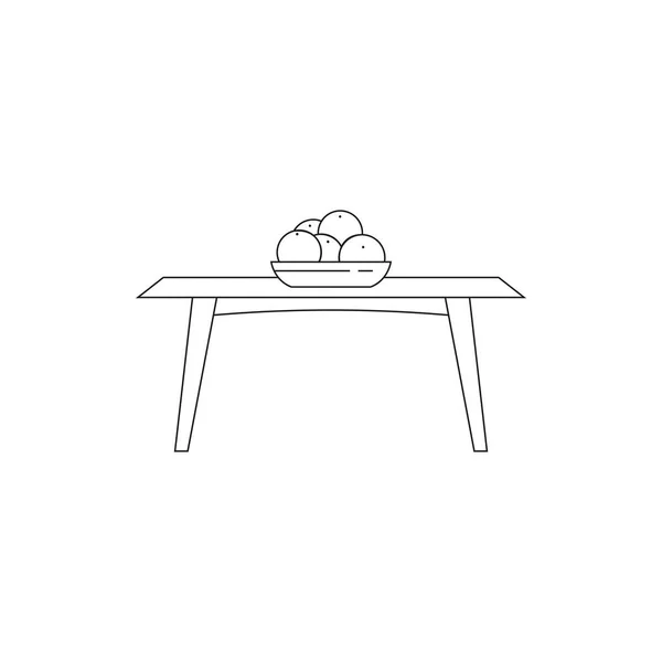 Desenho isolado de mesa pequena — Vetor de Stock