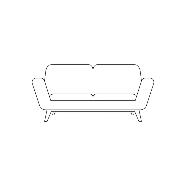 Isolierte Sofa-Auslosung — Stockvektor