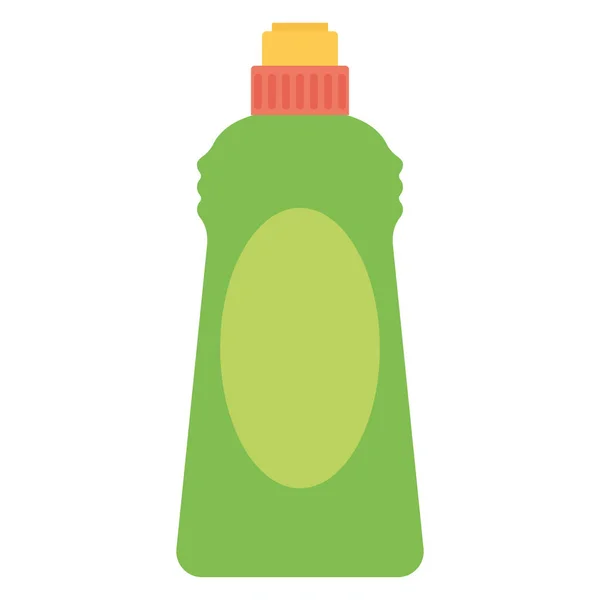 Vereinzelte Reinigung grüner Flaschen — Stockvektor
