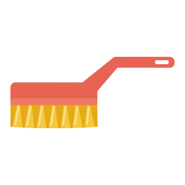 Limpieza aislada del cepillo — Vector de stock