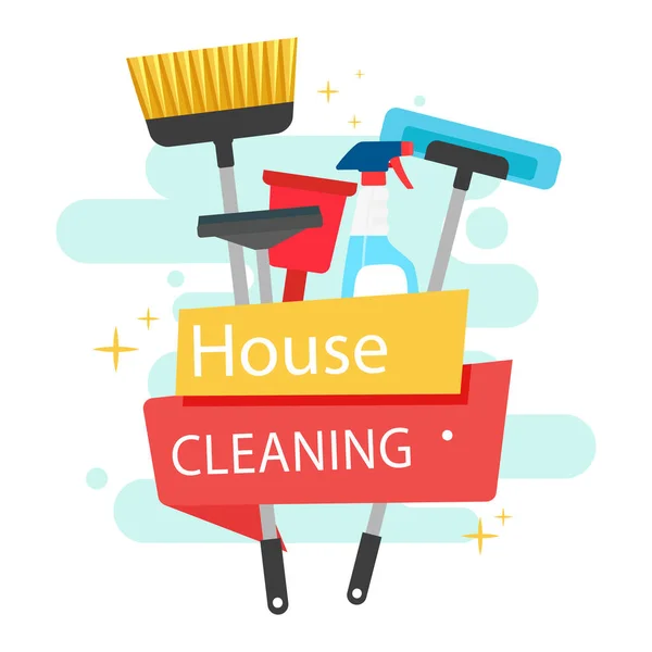 Artículos de limpieza limpieza de casas — Vector de stock