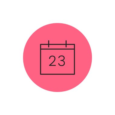 İzole takvim kırmızı logosu