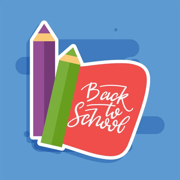 Crayons Retour à l'école — Image vectorielle