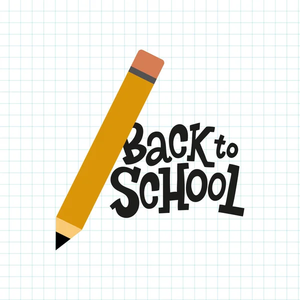 Bleistift zurück in die Schule — Stockvektor