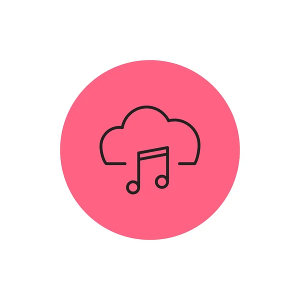 Logo isolé musique rouge — Image vectorielle