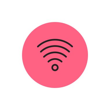 İzole edilmiş kablosuz kırmızı logo