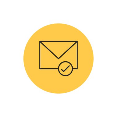 İzole posta sarı logo gönderdi