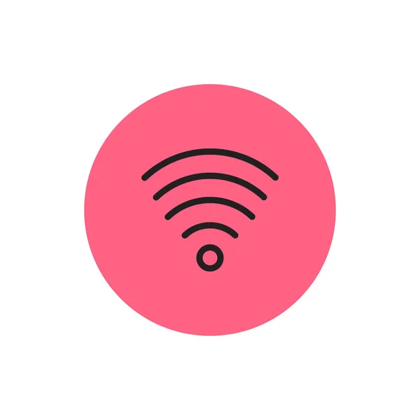 Isolé wifi logo rouge — Image vectorielle