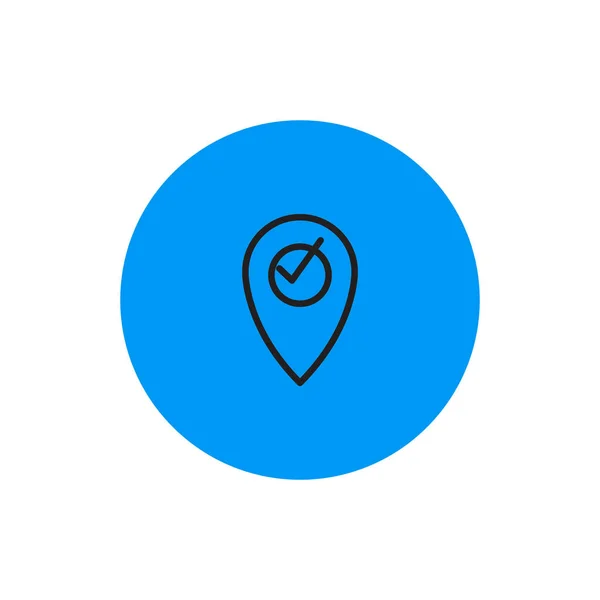 Geïsoleerde locatie blauw logo — Stockvector