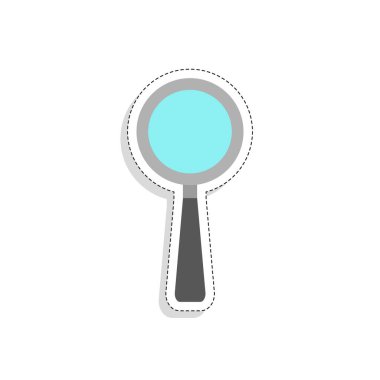 İzole büyüteç araç etiketi