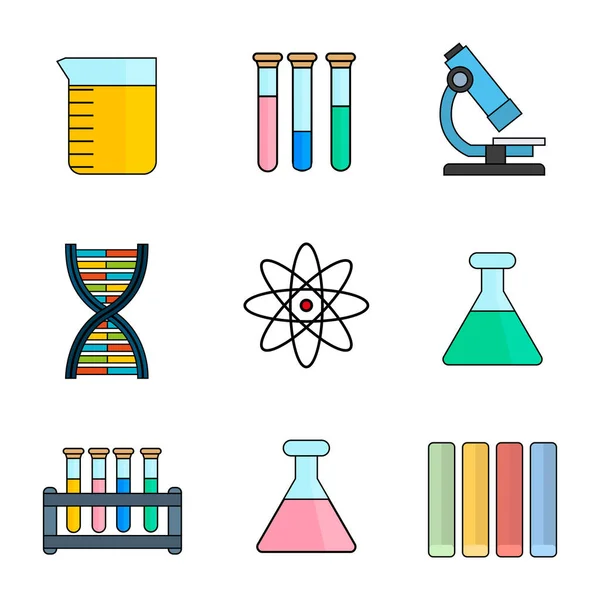 Set chemischer Werkzeuge — Stockvektor