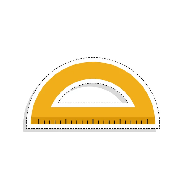 Autocollant outil règle isolé — Image vectorielle