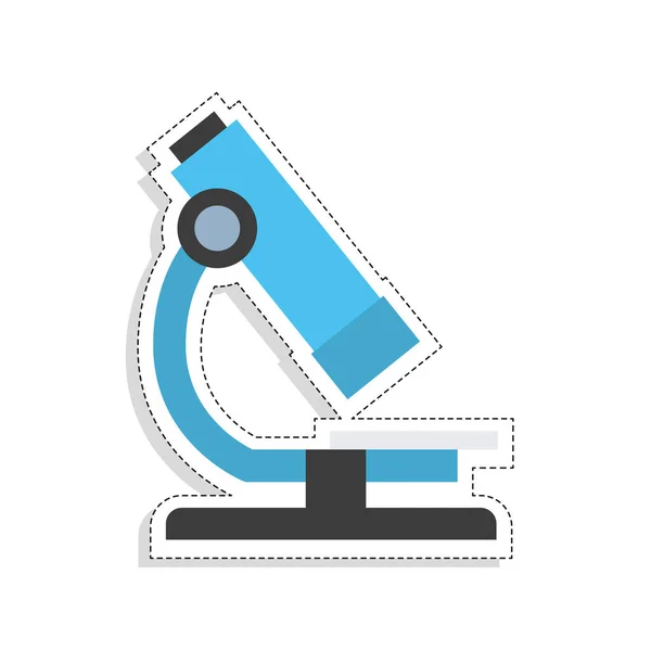 Autocolante de ferramenta de microscópio isolado — Vetor de Stock