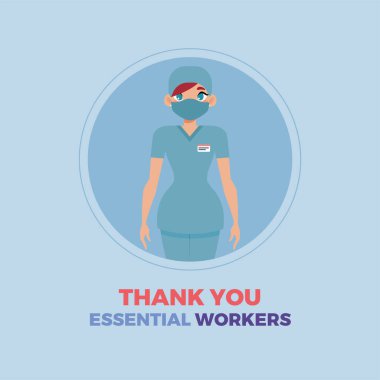 Tıp kadını, gerekli işçilere teşekkür eder