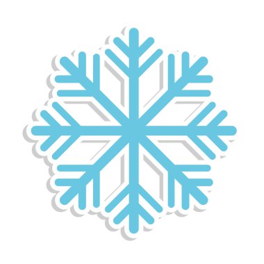 İzole kar tanesi etiketi