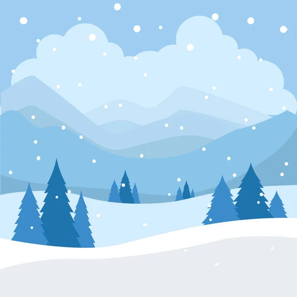 Hintergrund Winterlandschaft — Stockvektor