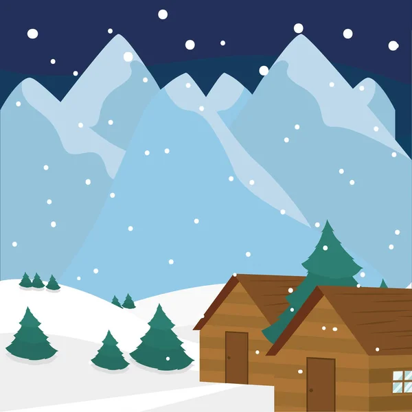 Winterlandschap achtergrond — Stockvector