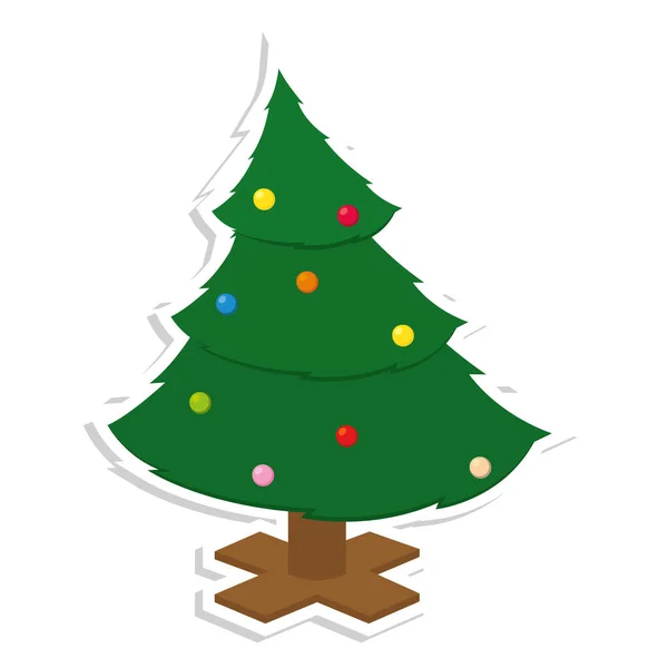 Árvore de Natal isolada —  Vetores de Stock