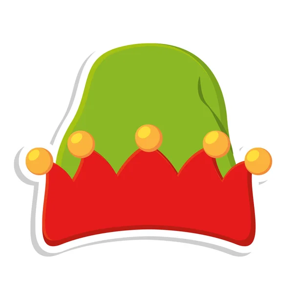 Изолированная икона рождественской шляпы — стоковый вектор