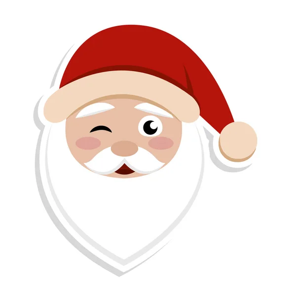 Isoalted santa claus — Stock Vector