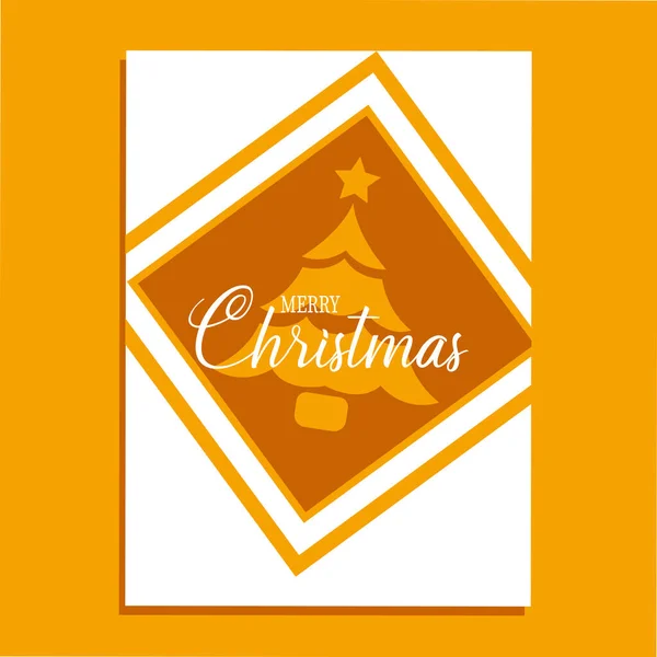 Vánoční přání se stromem — Stockový vektor