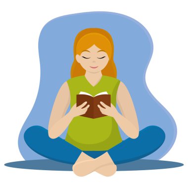 Kitap okuyan bir kadın.