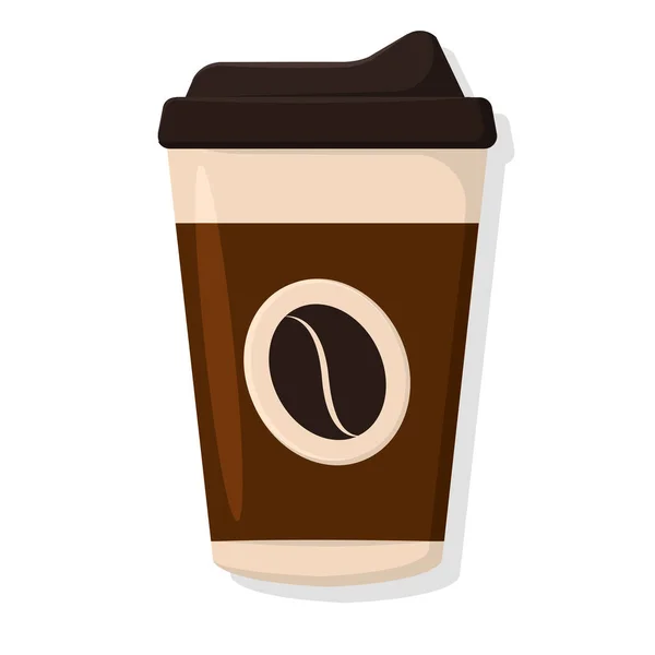 再生可能な紙容器コーヒーカップ — ストックベクタ