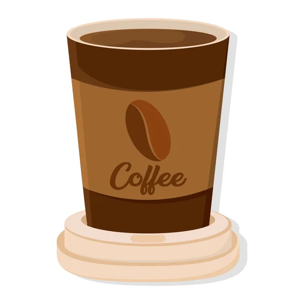 Taza de café de cartón reciclable — Vector de stock