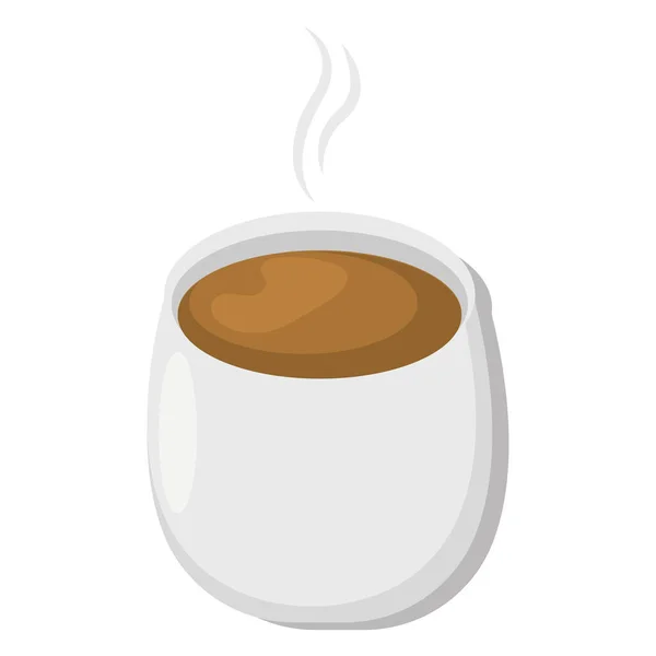 Taza de café caliente con vapor — Vector de stock