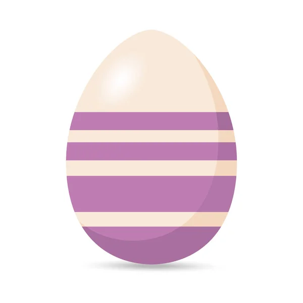 Isolé coloré décoré oeuf de Pâques — Image vectorielle