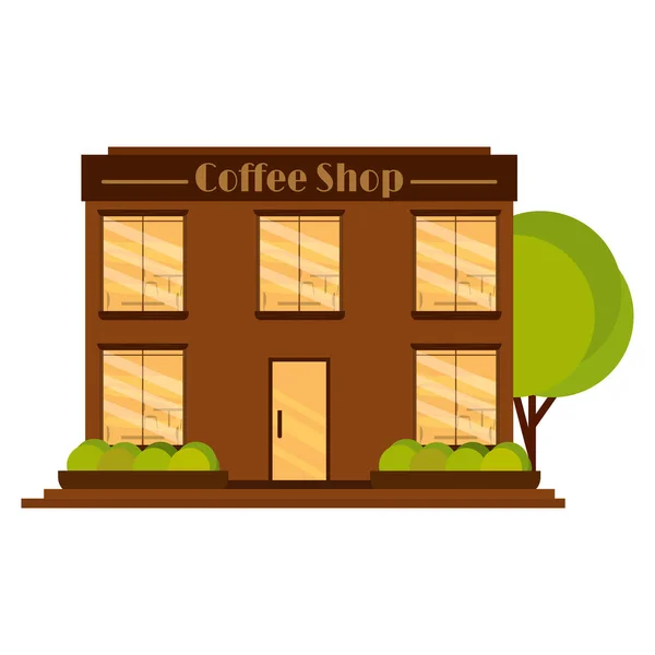 Geïsoleerd koffiehuis — Stockvector