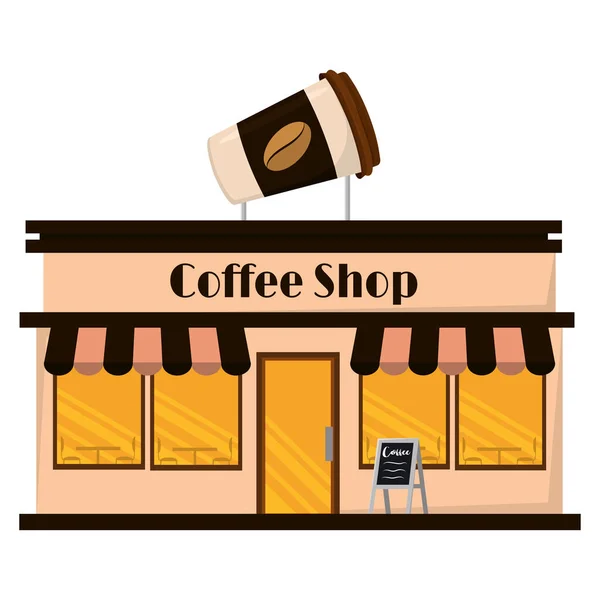 Isolierte Kaffeestube — Stockvektor